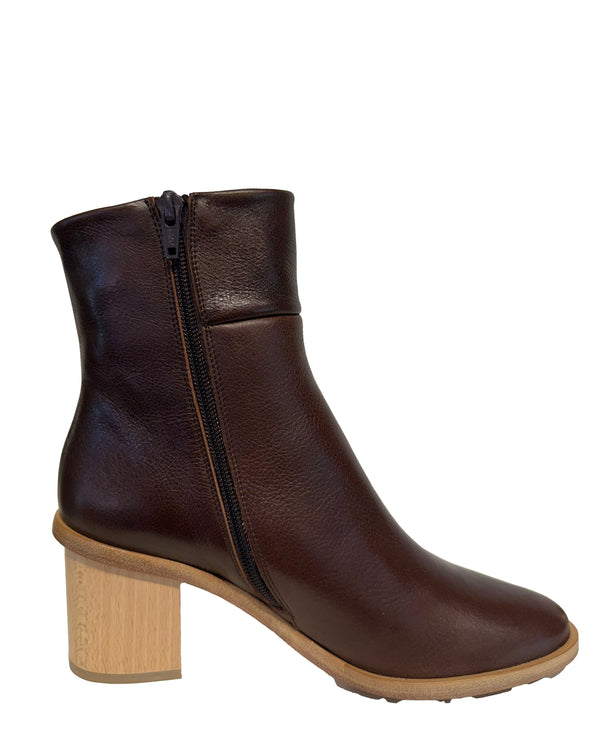 Babe Leather Bootie | Castagno