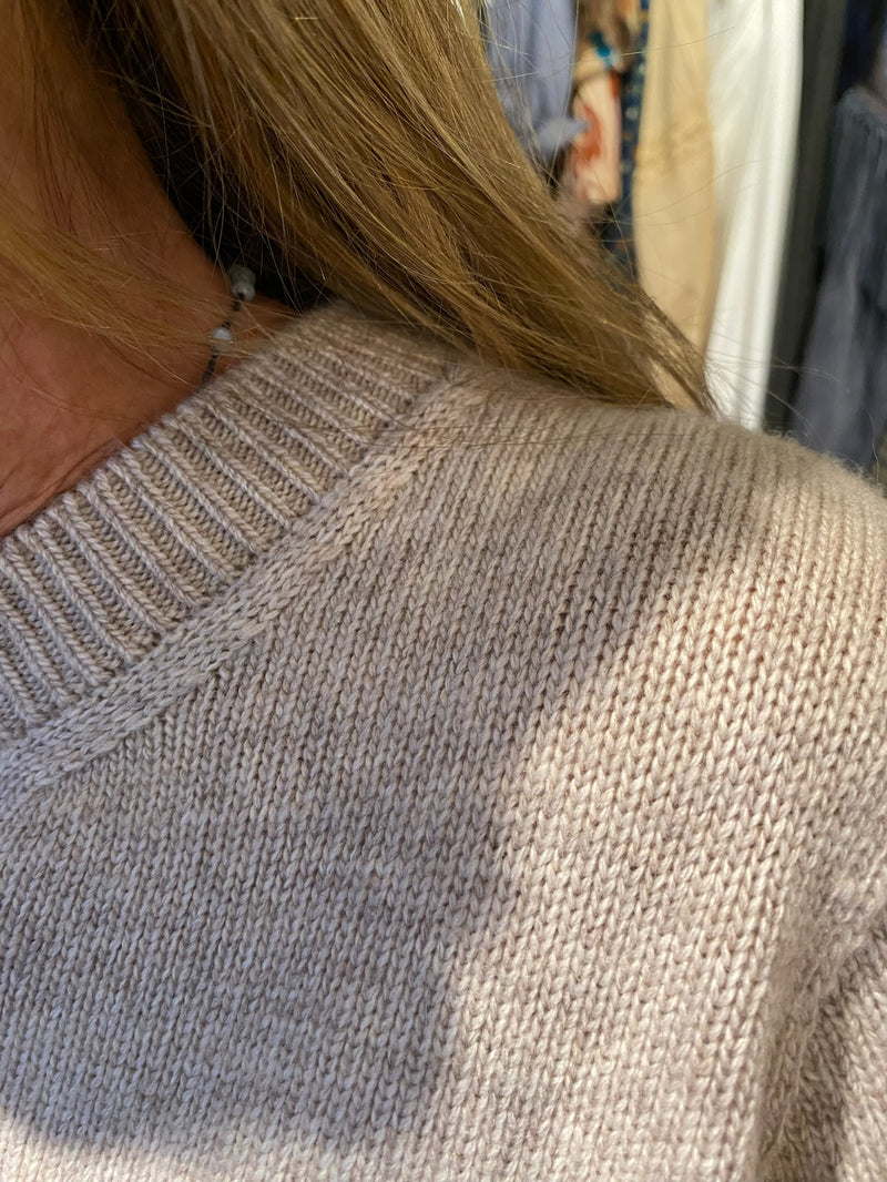 Wool Cashmere Long Sleeve Semi Relaxed Crew Neck | Ficelle