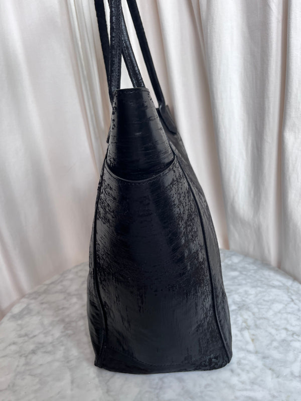 Slouchy Pocket Tote | Black Cross