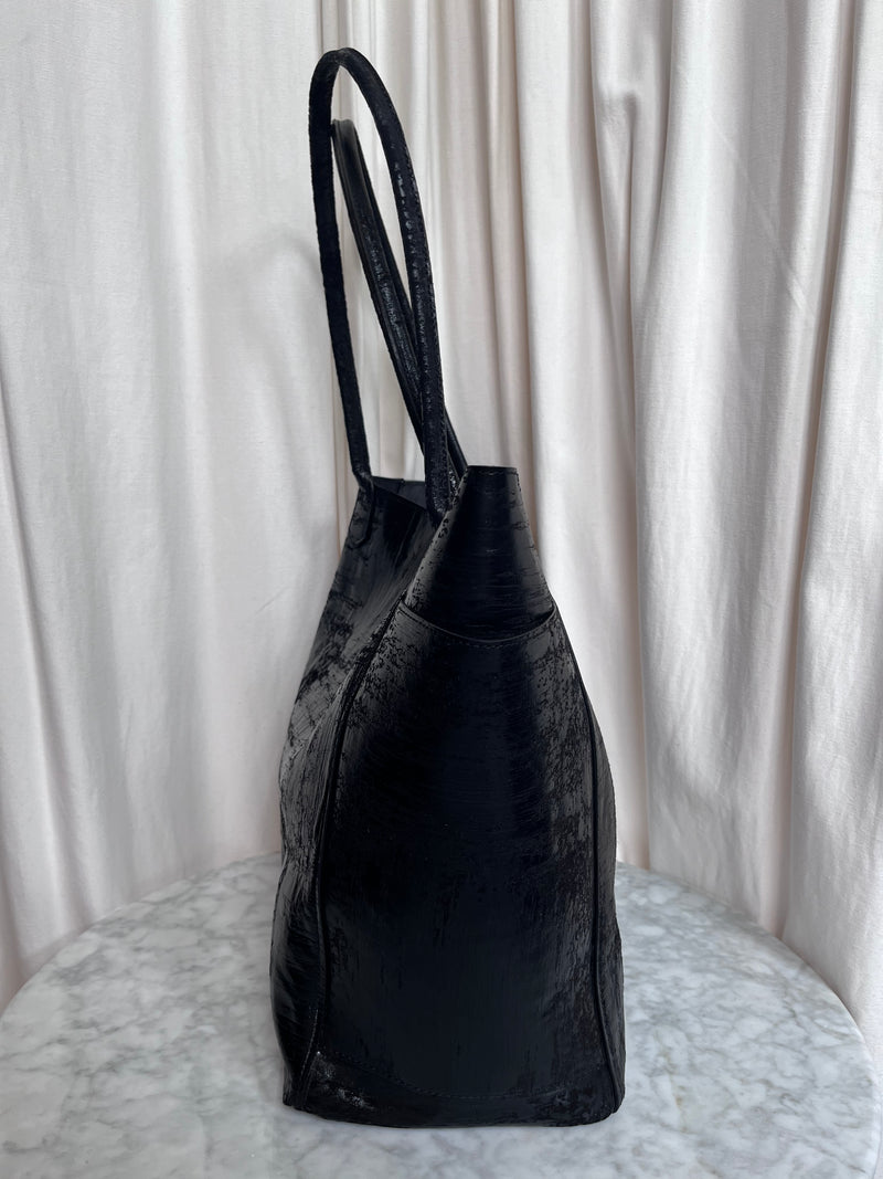 Slouchy Pocket Tote | Black Cross