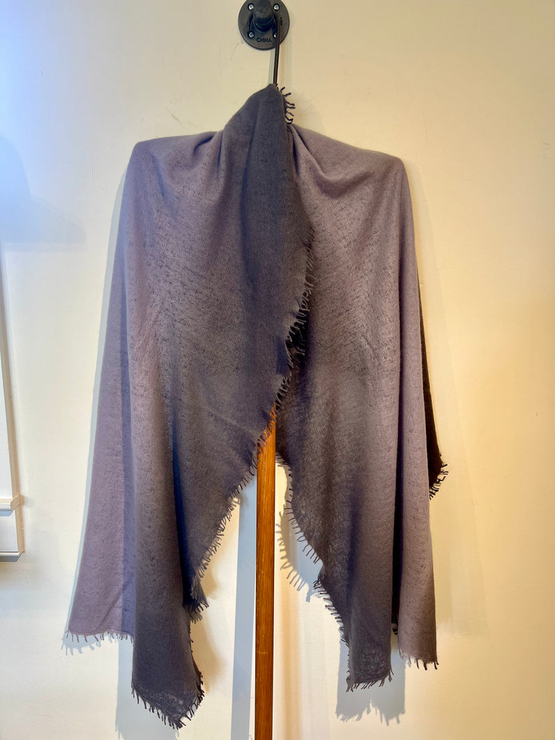 Cashmere Horizontal Shading Scarf | Ash Liliac