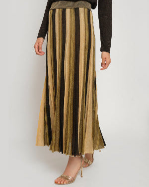 Gala Long Pleated Skirt | Dark Grey