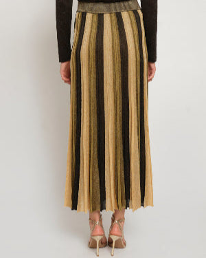 Gala Long Pleated Skirt | Dark Grey
