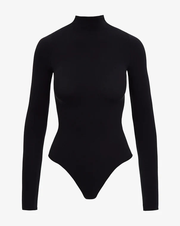 Commando The Ballet Long Sleeve Mockneck Bodysuit in Black