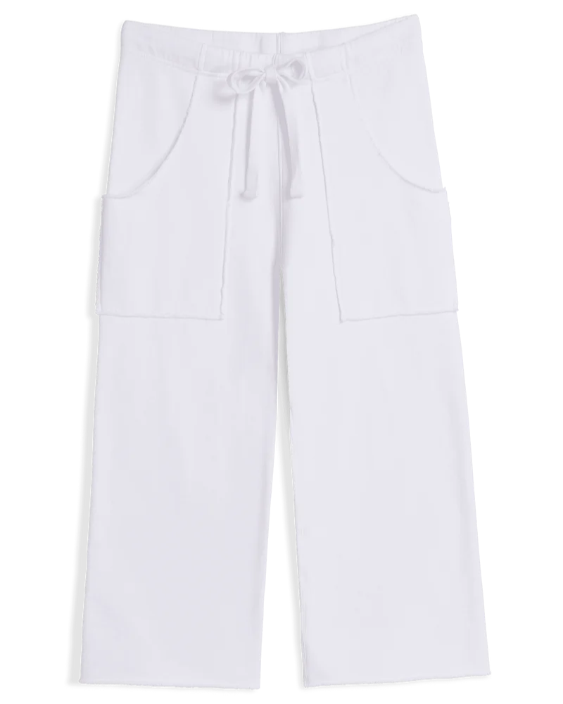 Penny Patch Pocket Sweatpant | White