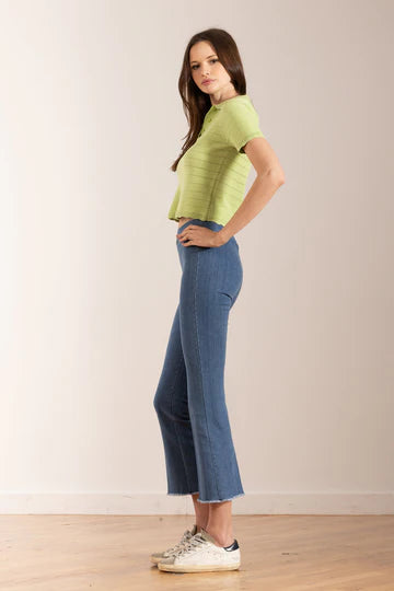 Leo Cropped Flare | Light Denim