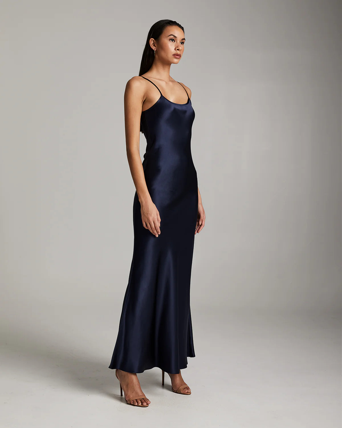 navy blue slip for under dress Liquid Slip Dress