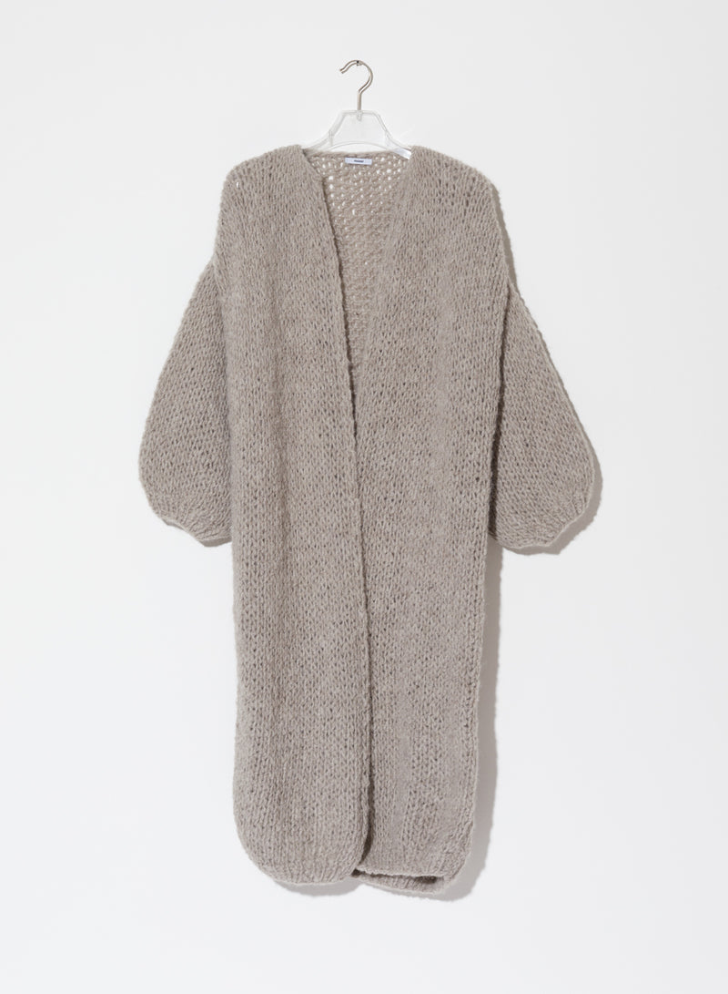 Curly Alpaca Coat | Greige