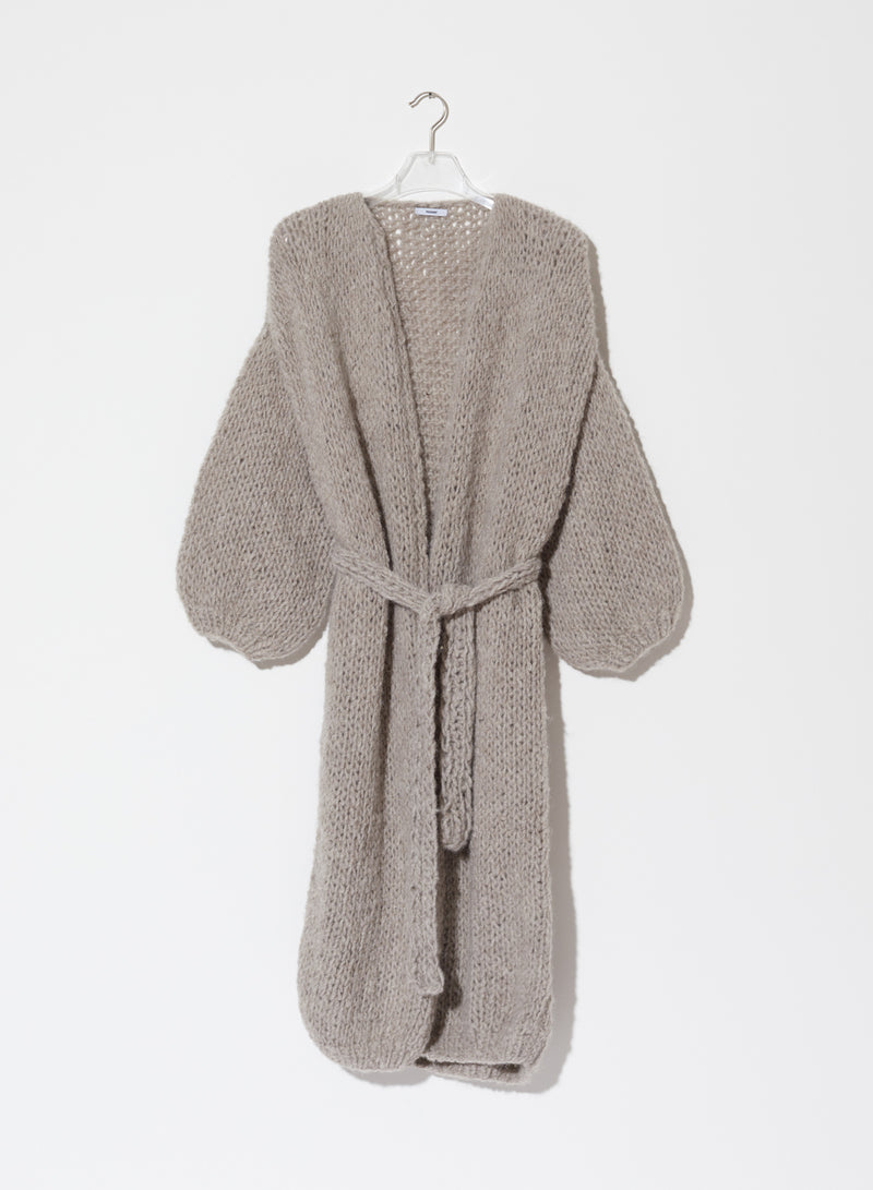 Curly Alpaca Coat | Greige