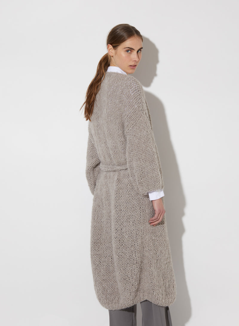 Curly Alpaca Coat | Greige