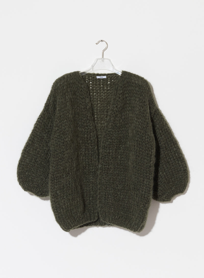 Mohair Big Cardigan | Khaki