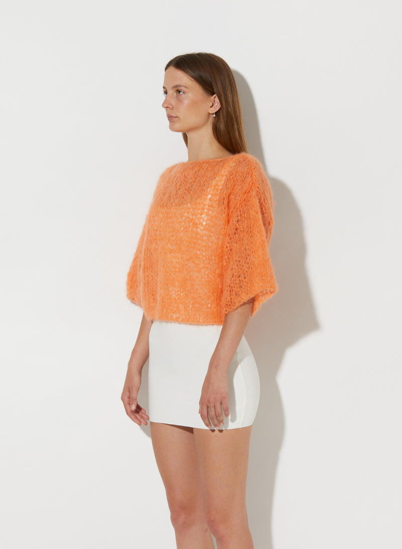 Mohair T Shirt | Light Cantaloupe