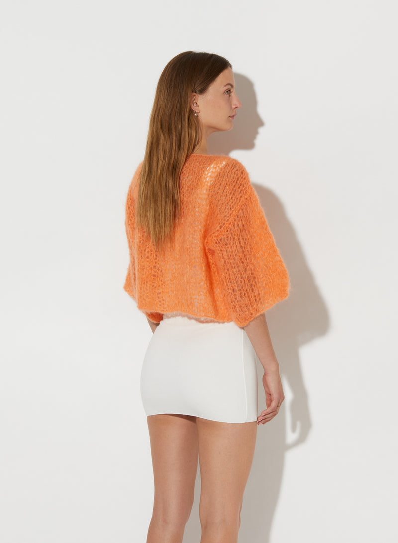 Mohair T Shirt | Light Cantaloupe