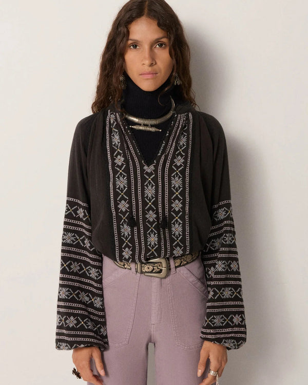 Virginia Blouse | Dusty Blue