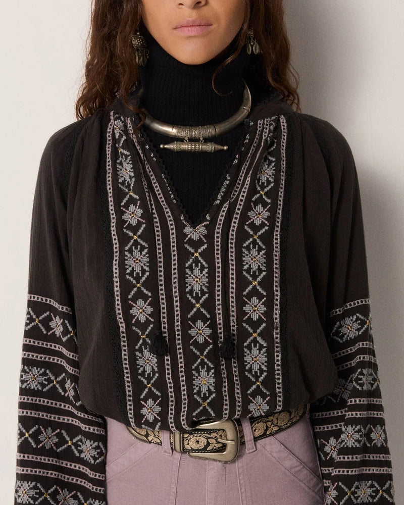 Virginia Blouse | Dusty Blue