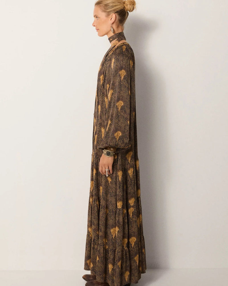 Anouk Dress | Peacok Avocado