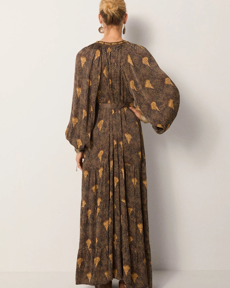 Anouk Dress | Peacok Avocado