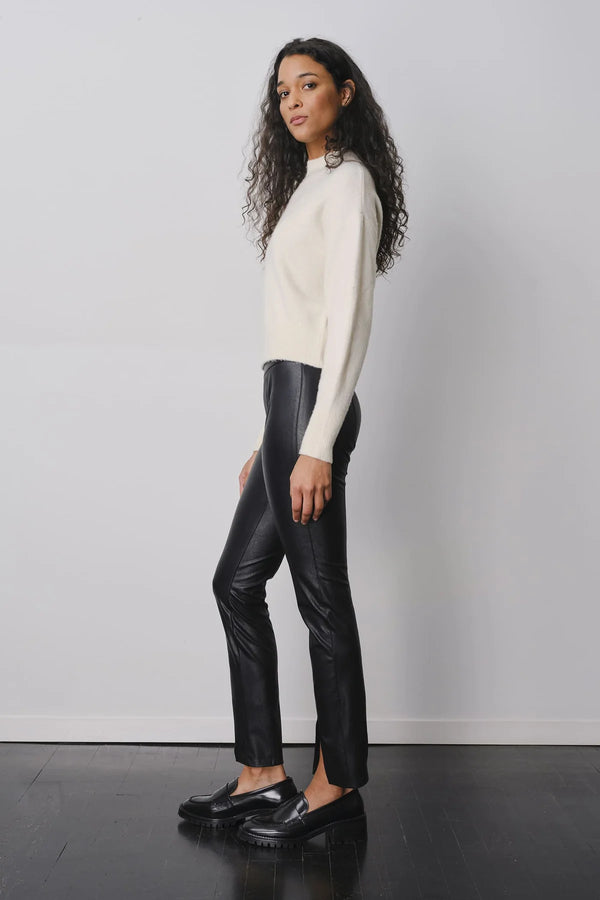 Max Vegan Leather Pant | Black