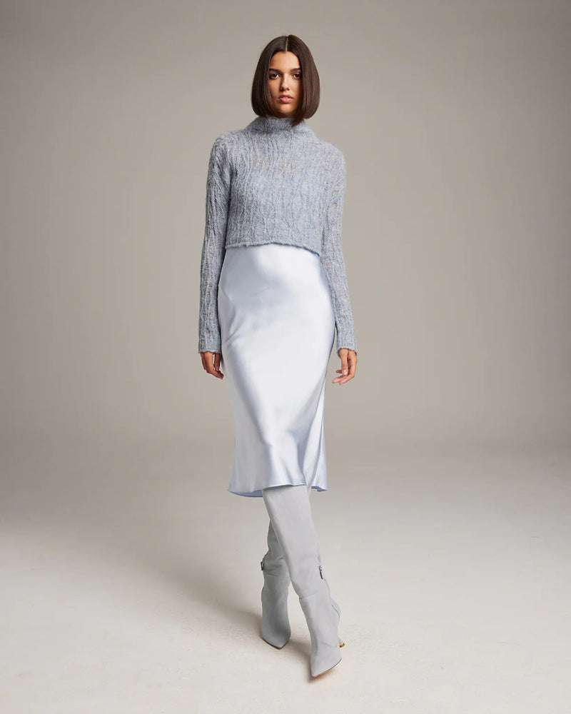 Manos Crop Sweater | Ice