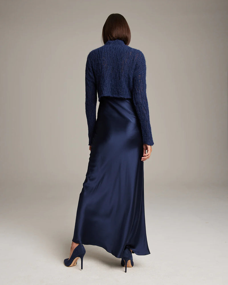 Manos Crop Sweater | Navy