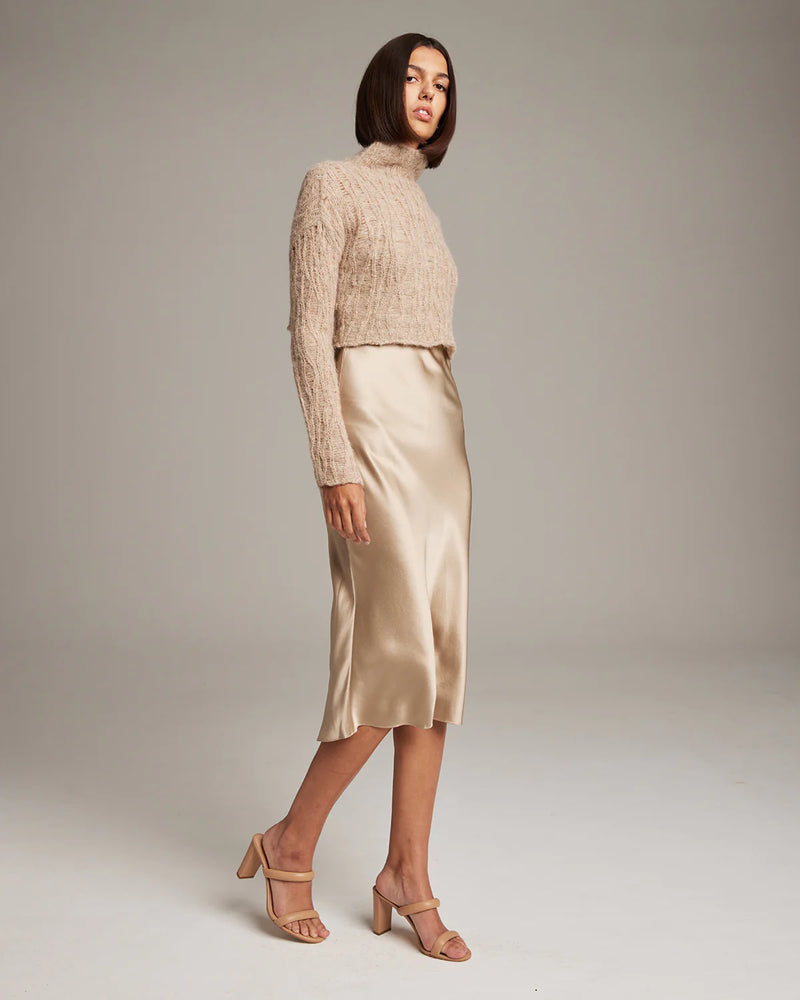 Manos Crop Sweater | Champagne