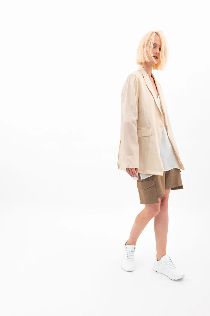Verve Sheer Blazer | Clay