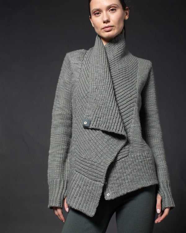 Chunky Front Drape Convertible Cardigan | Thyme