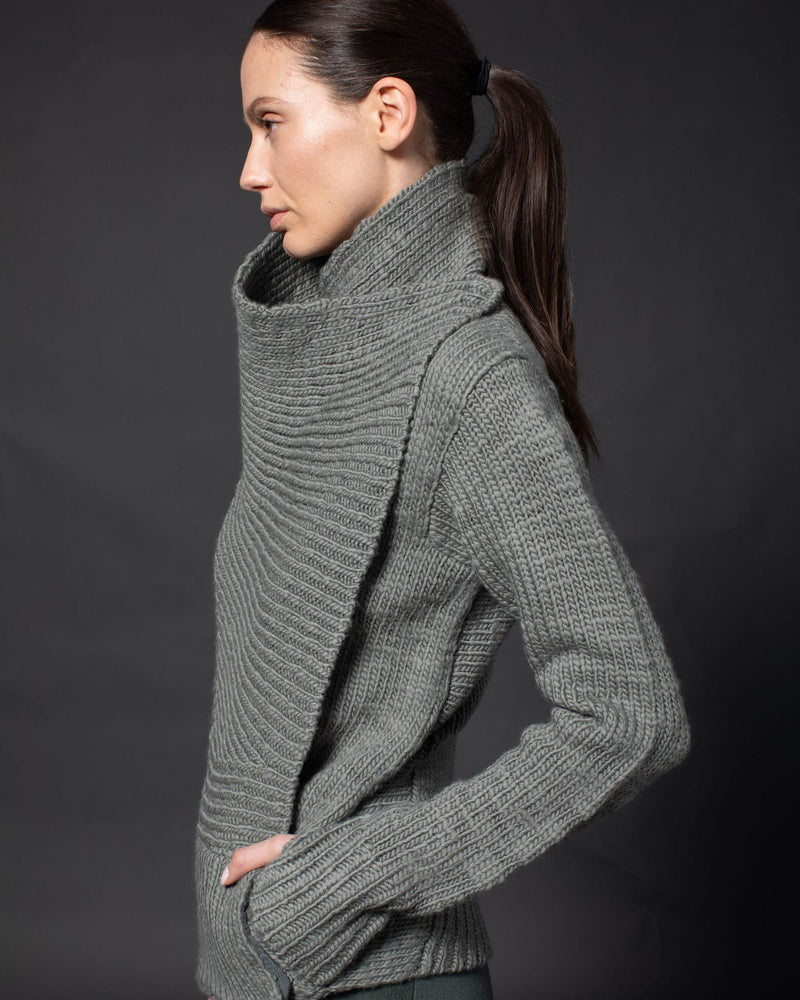 Chunky Front Drape Convertible Cardigan | Thyme