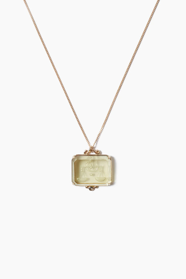 14K Gold Libra Necklace