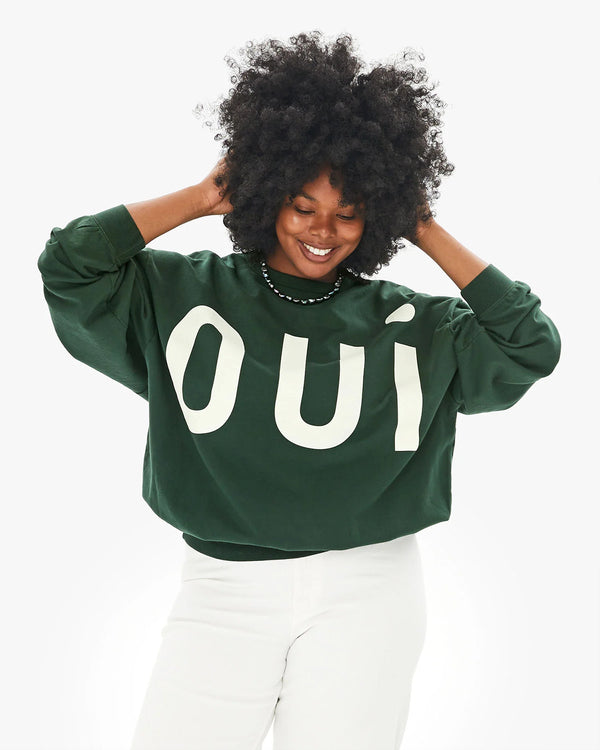 Oversized Oui Sweatshirt | Forest