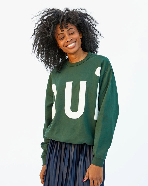 Oversized Oui Sweatshirt | Forest