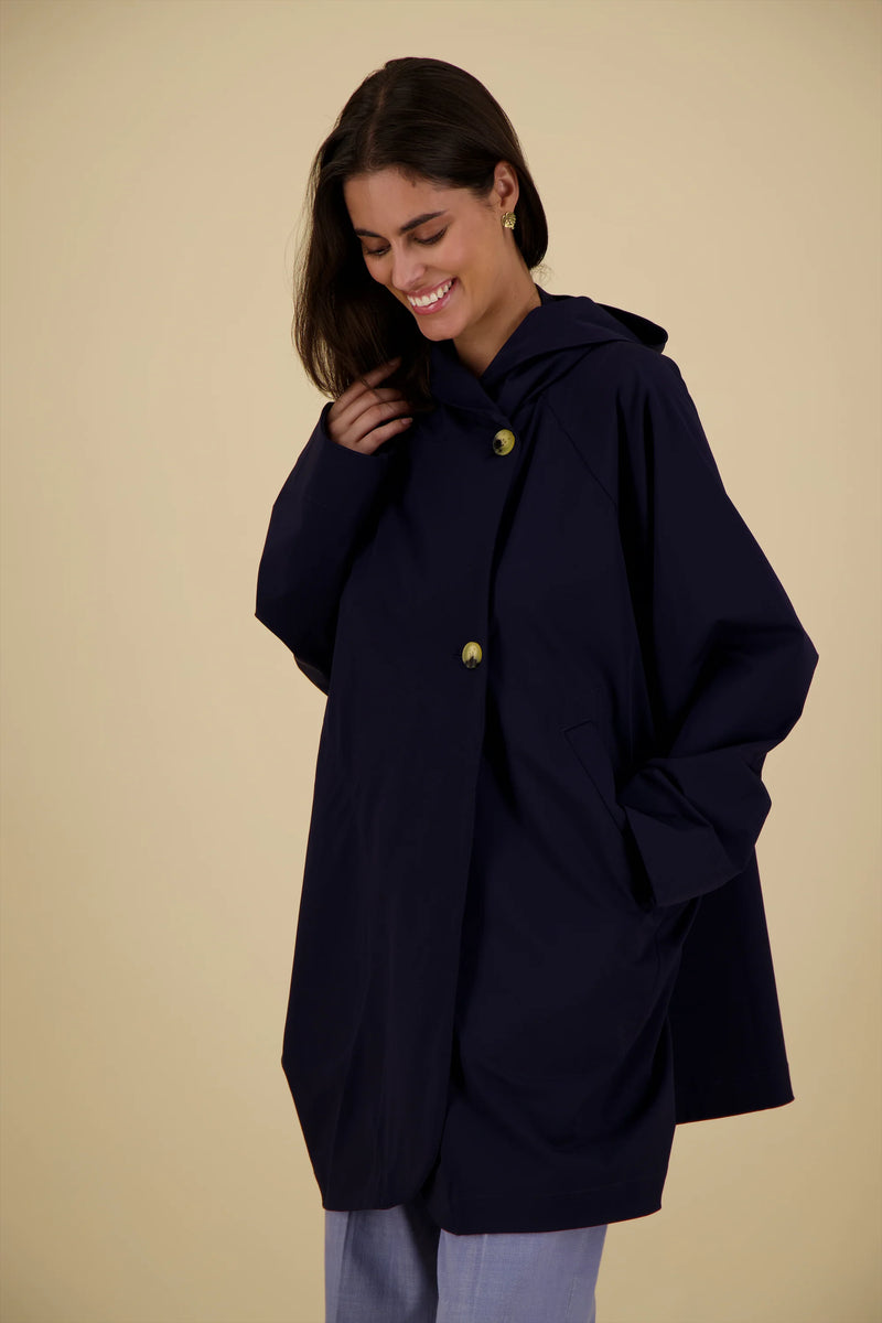 Paola Tech Coat | Navy