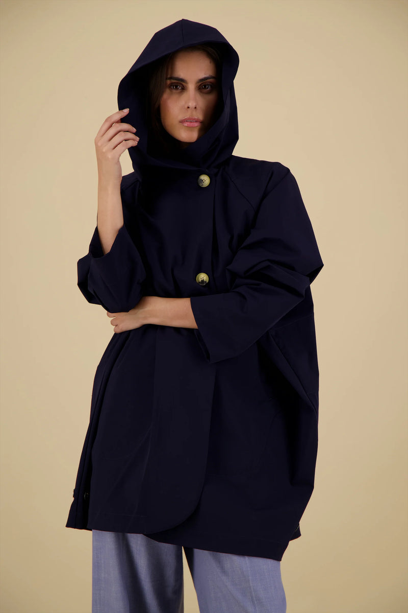 Paola Tech Coat | Navy