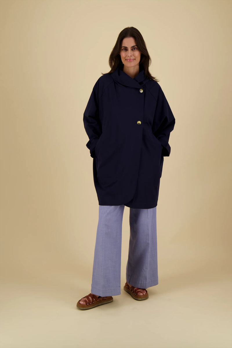 Paola Tech Coat | Navy