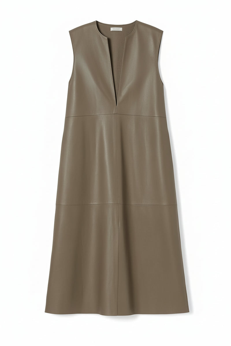 Payton Leather Dress | Mocha