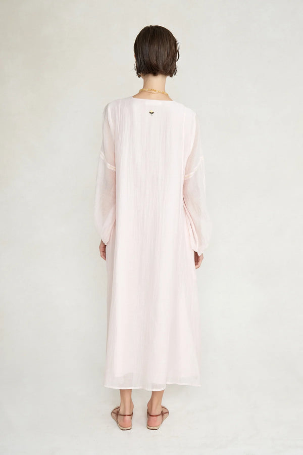 Pamela Dress V Neck Rose