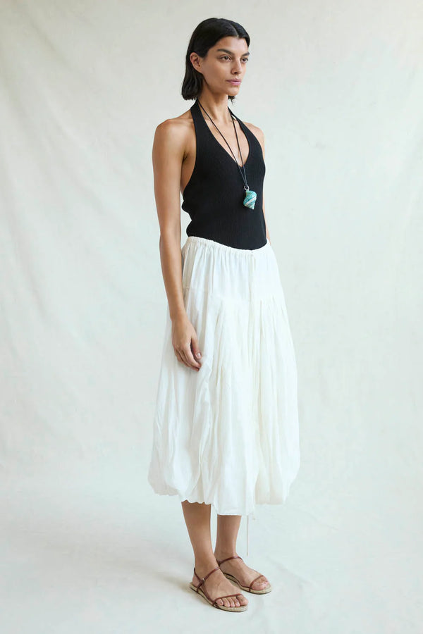 Million Pleats Bubble Skirt - Natural