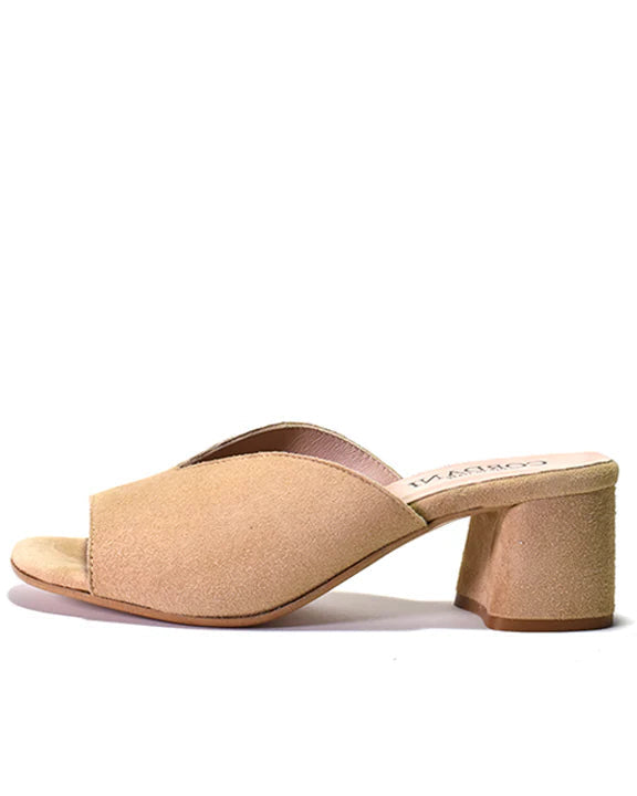 Pollie Slide | Cream Suede