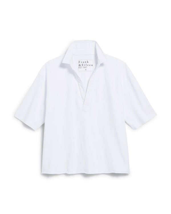 Patty Popover SS Henley | White