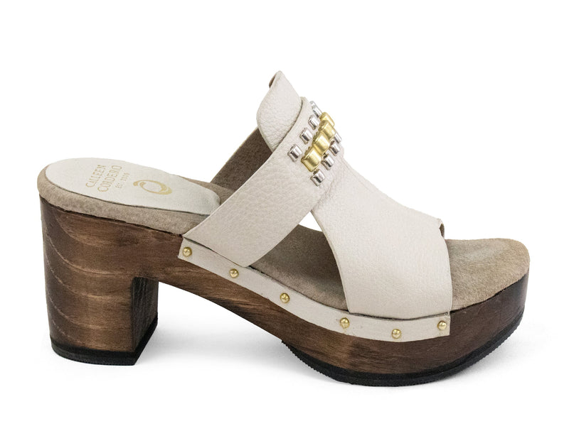 Rolexa Clog Hueso Nappa | Ivory