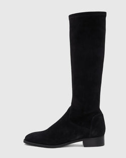 Sabrena Tall Boot | Black Suede