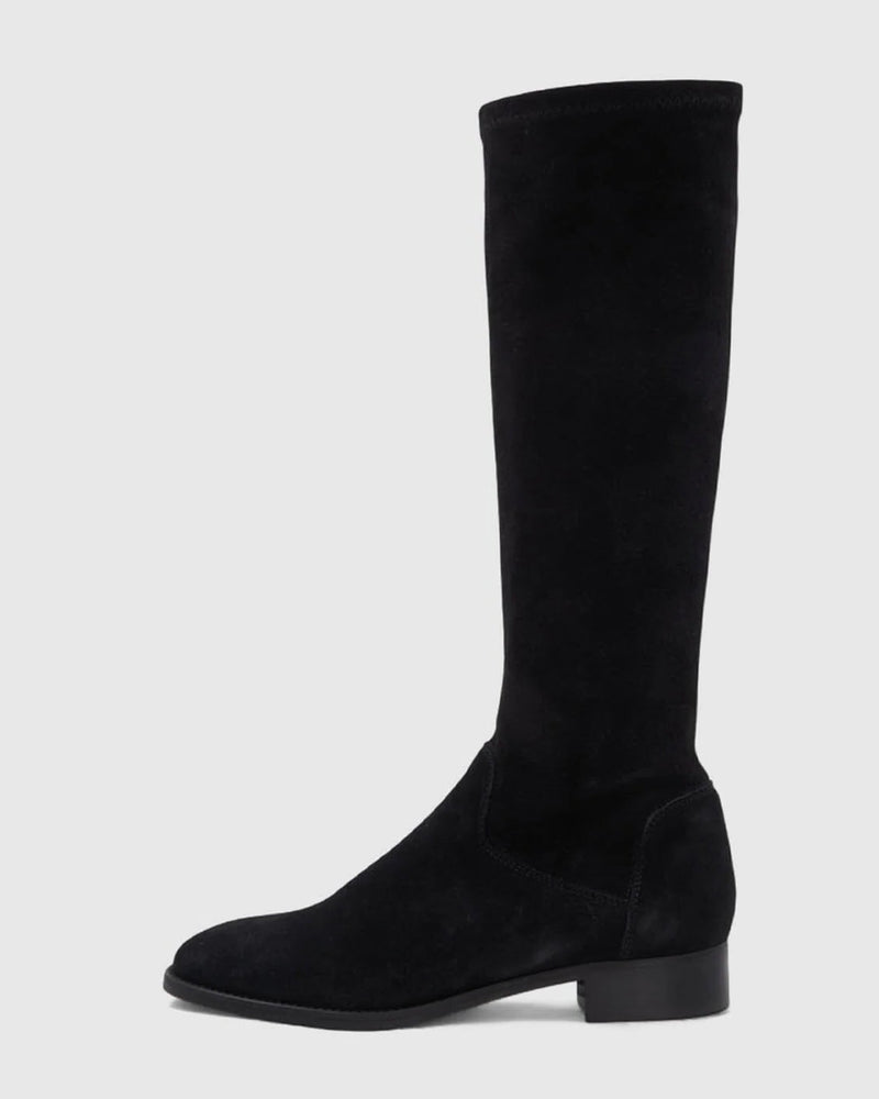 Sabrena Tall Boot | Black Suede