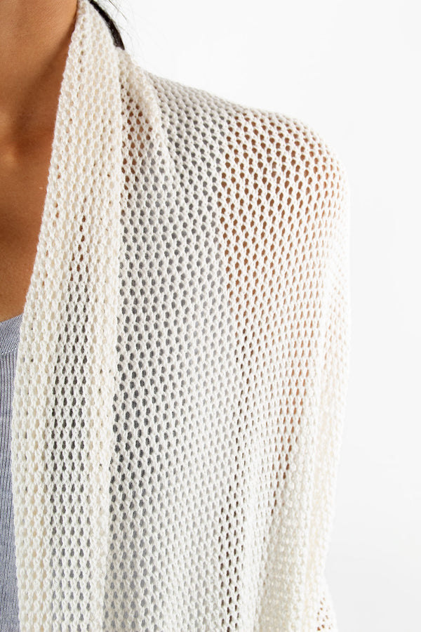 Woven Lace Wrap | White