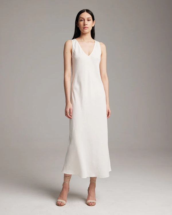 Deep V Dress | Ivory