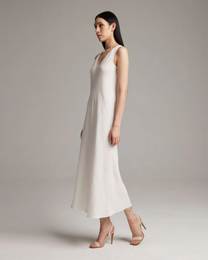 Deep V Dress | Ivory