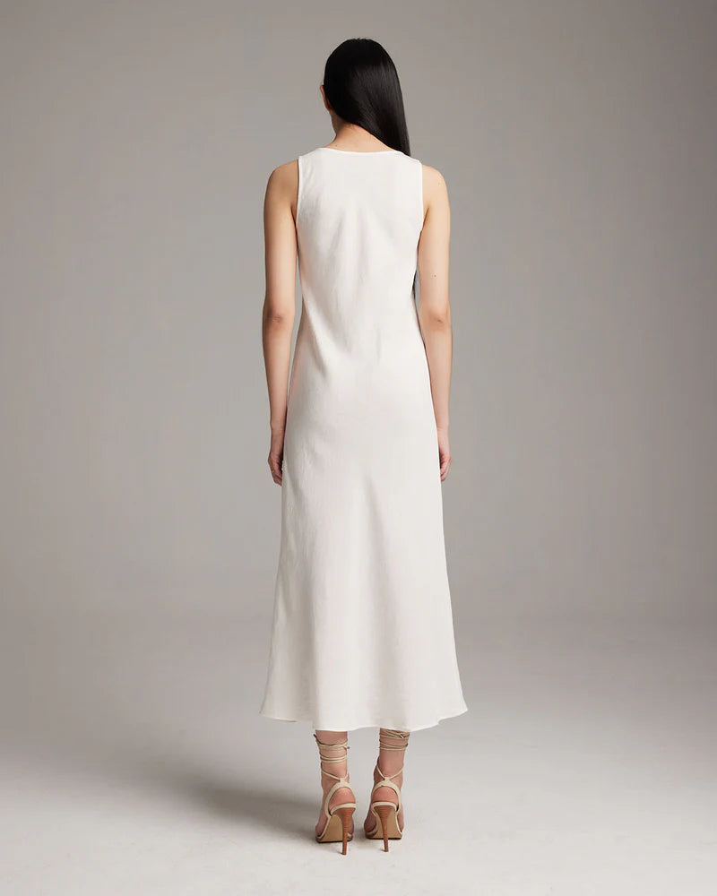 Deep V Dress | Ivory
