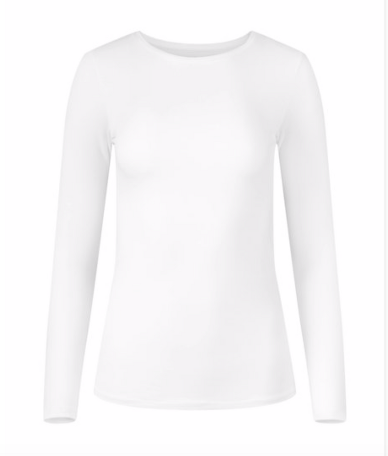 Soft Touch Long Sleeve Crew | Blanc