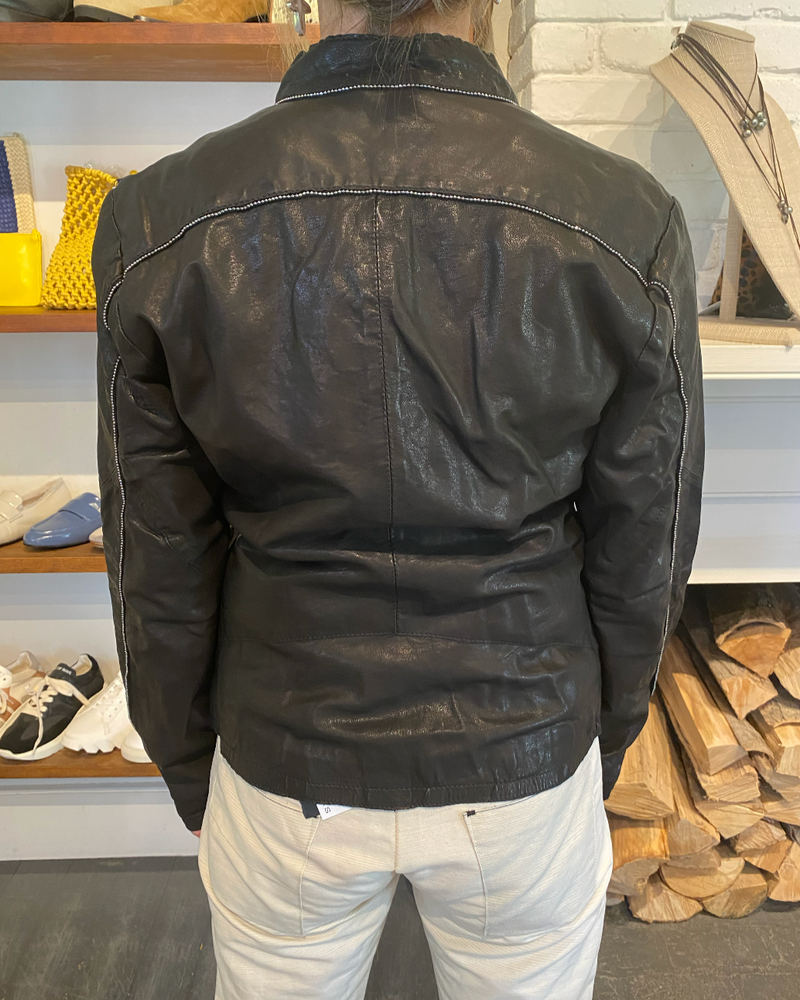 Sunset Leather Jacket | Black