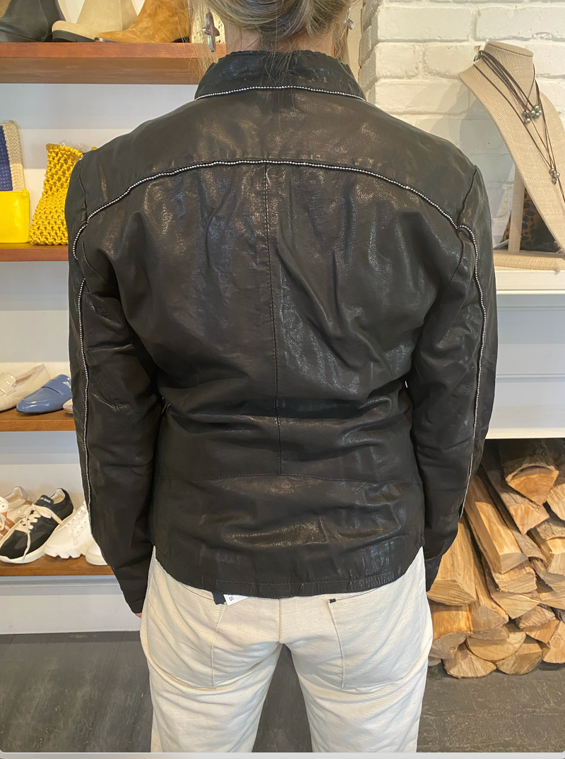 Sunset Leather Jacket | Black