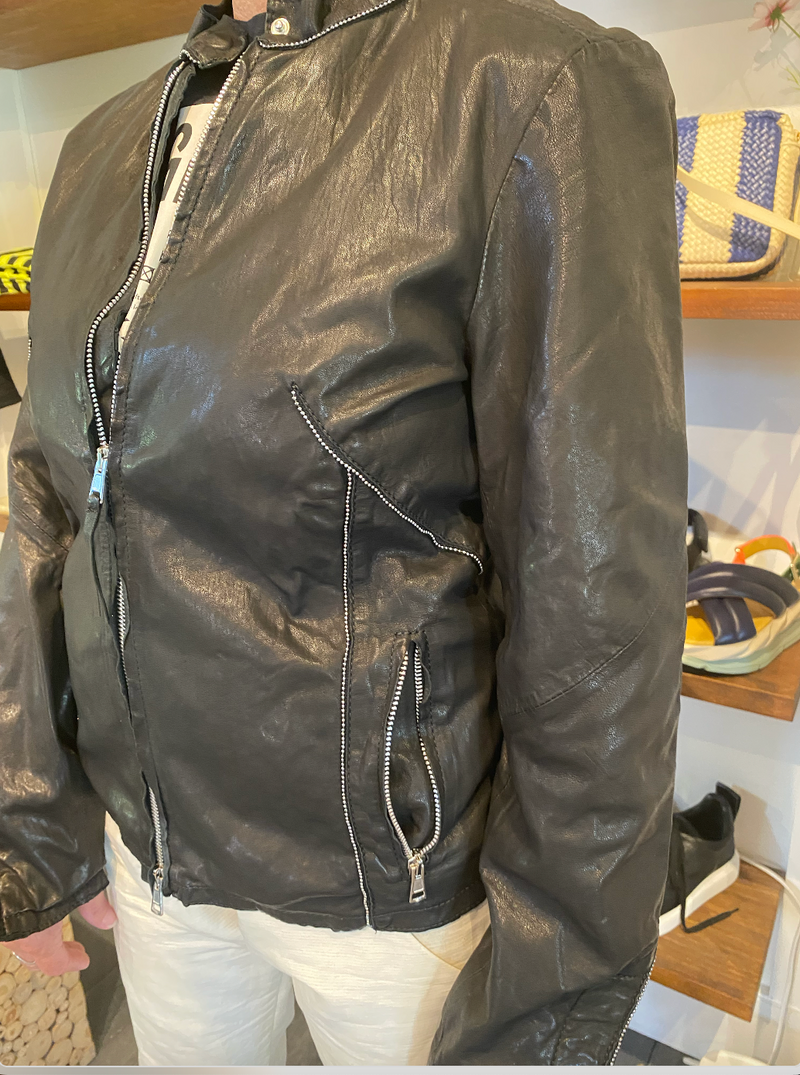 Sunset Leather Jacket | Black